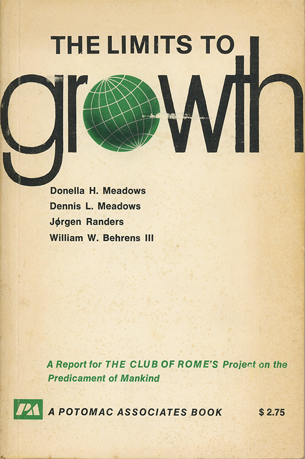 Front cover of The Limits to Growth, published March 1972.
