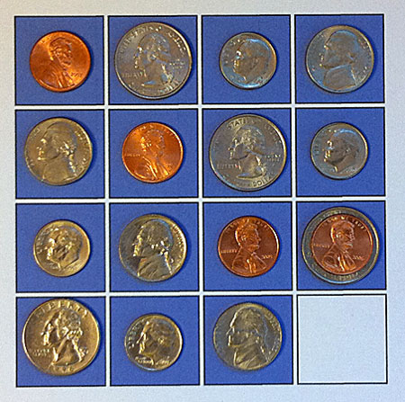 adjusted configuration after one coin is moved