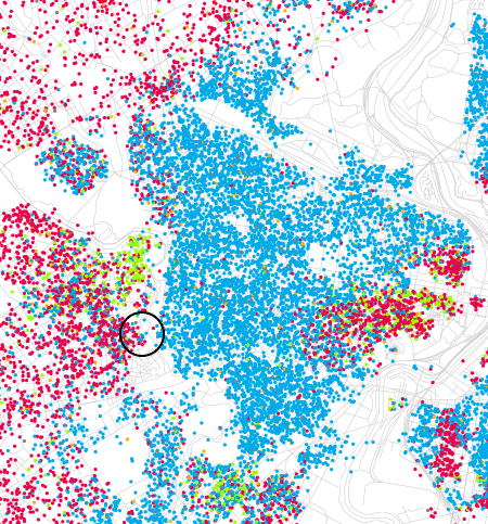 close up of Philadelphia's western boundary