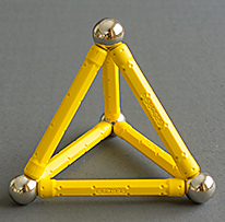 Geomags model of a tetrahedron