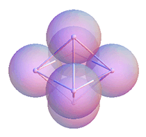 a spinning-and-throbbing octahedron